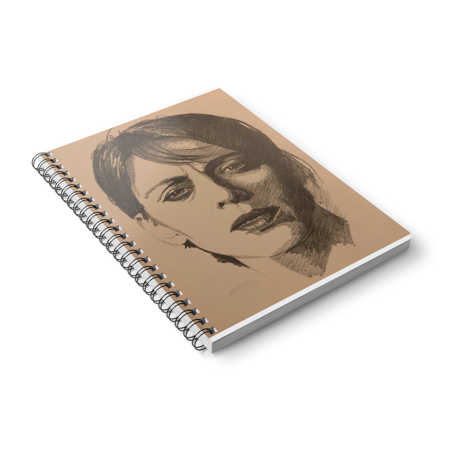 Sketch Portrait Wirobound A5 Notebook — Lined Journal for Artists & Writers