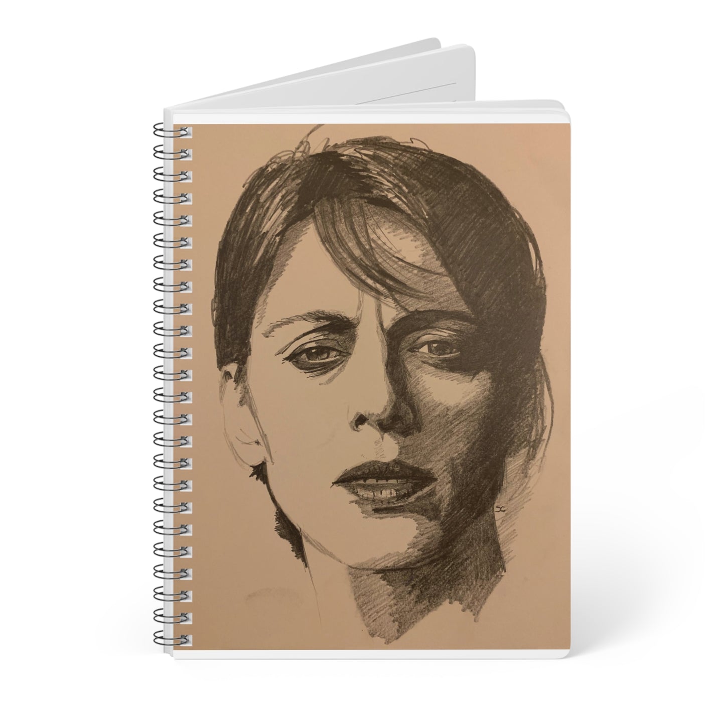 Sketch Portrait Wirobound A5 Notebook — Lined Journal for Artists & Writers