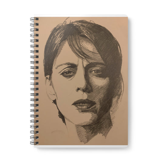 Sketch Portrait Wirobound A5 Notebook — Lined Journal for Artists & Writers