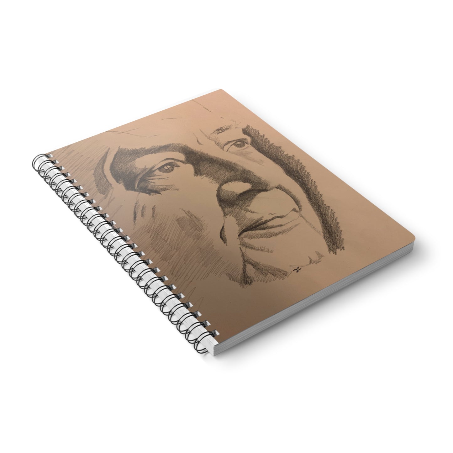 Portrait Sketch A5 Wirobound Notebook — Lined Journal for Artists & Writers