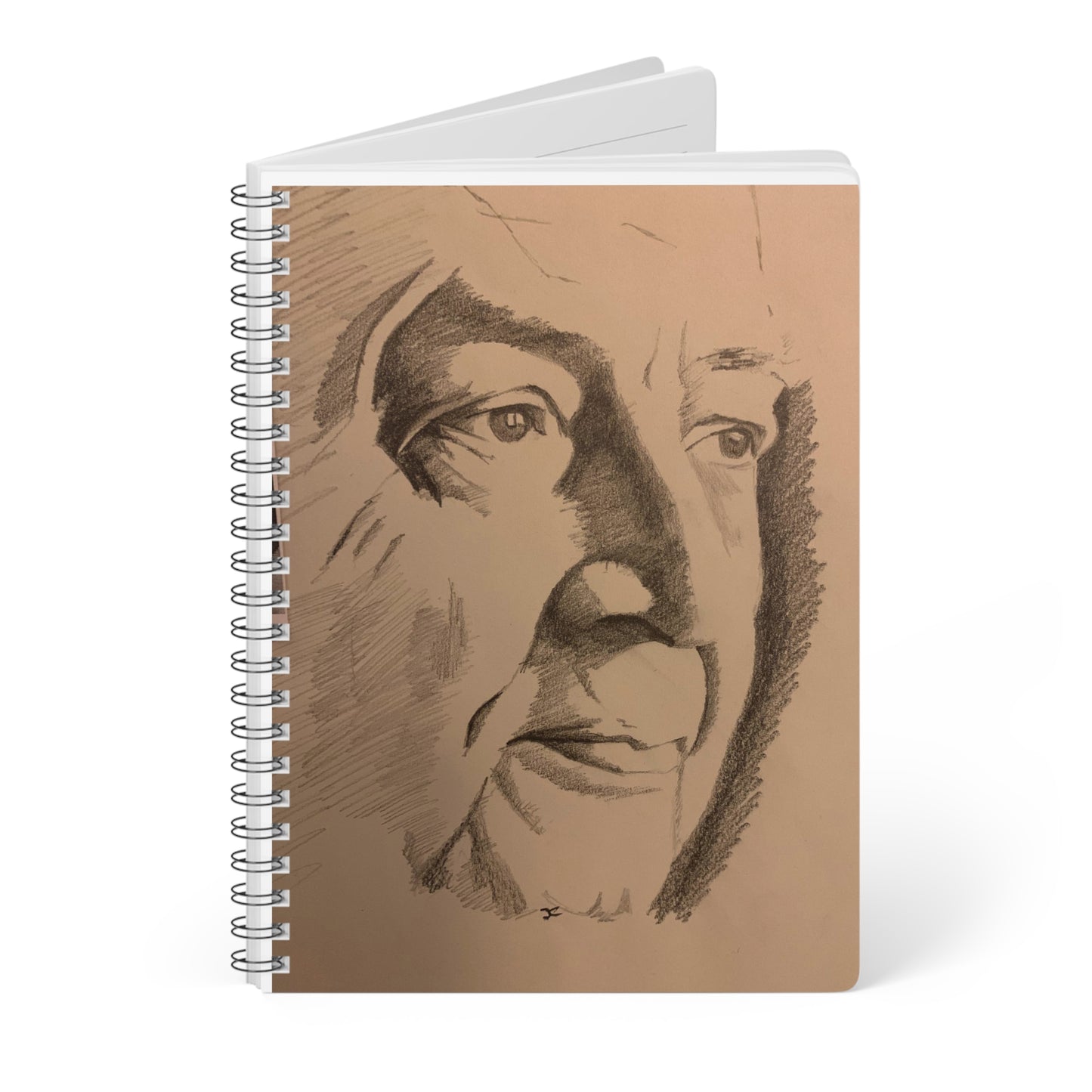 Portrait Sketch A5 Wirobound Notebook — Lined Journal for Artists & Writers